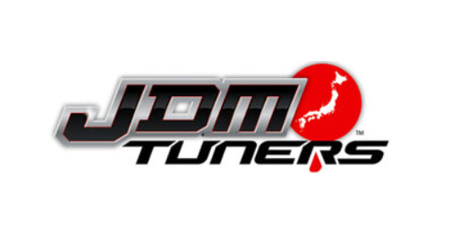 Logo de JDM Tuners avec un cercle rouge et une silhouette du Japon.
