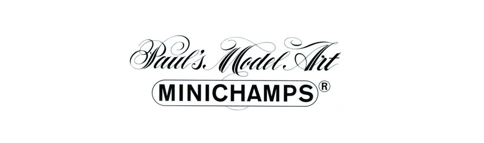 Logo de la marque MINICHAMPS avec une typographie élégante.
