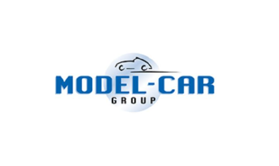 Logo de Model-Car Group avec une silhouette de voiture stylisée.